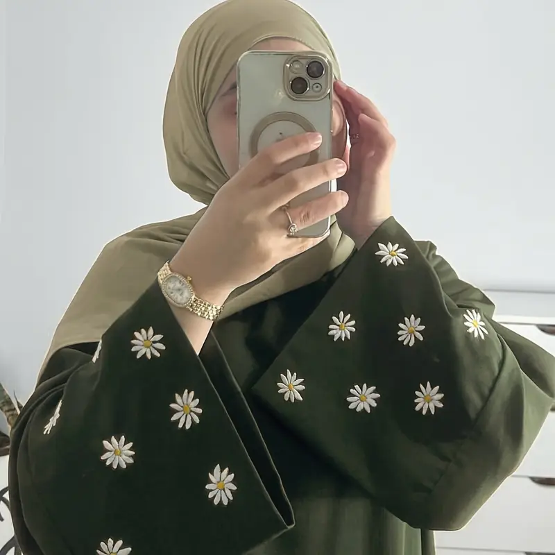 Embroidered Arabic Abaya