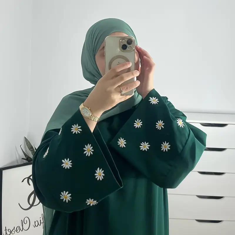Embroidered Arabic Abaya