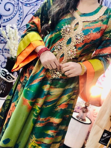Elegant Multicolor Traditional Dress