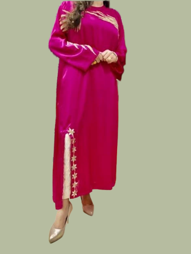 Elegant PINK SILK Embroidered Kurta