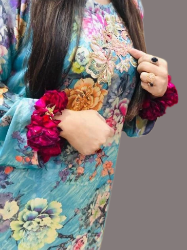 Floral Print Silk Dress