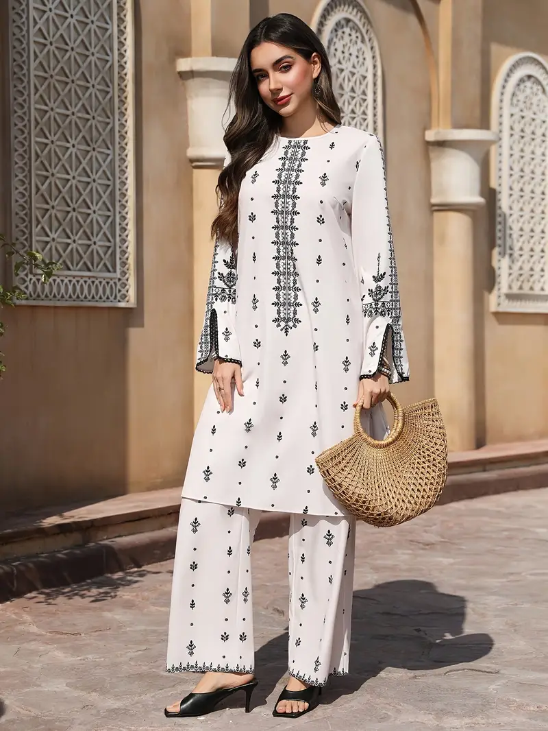 Elegant White Embroidered Kurta Set