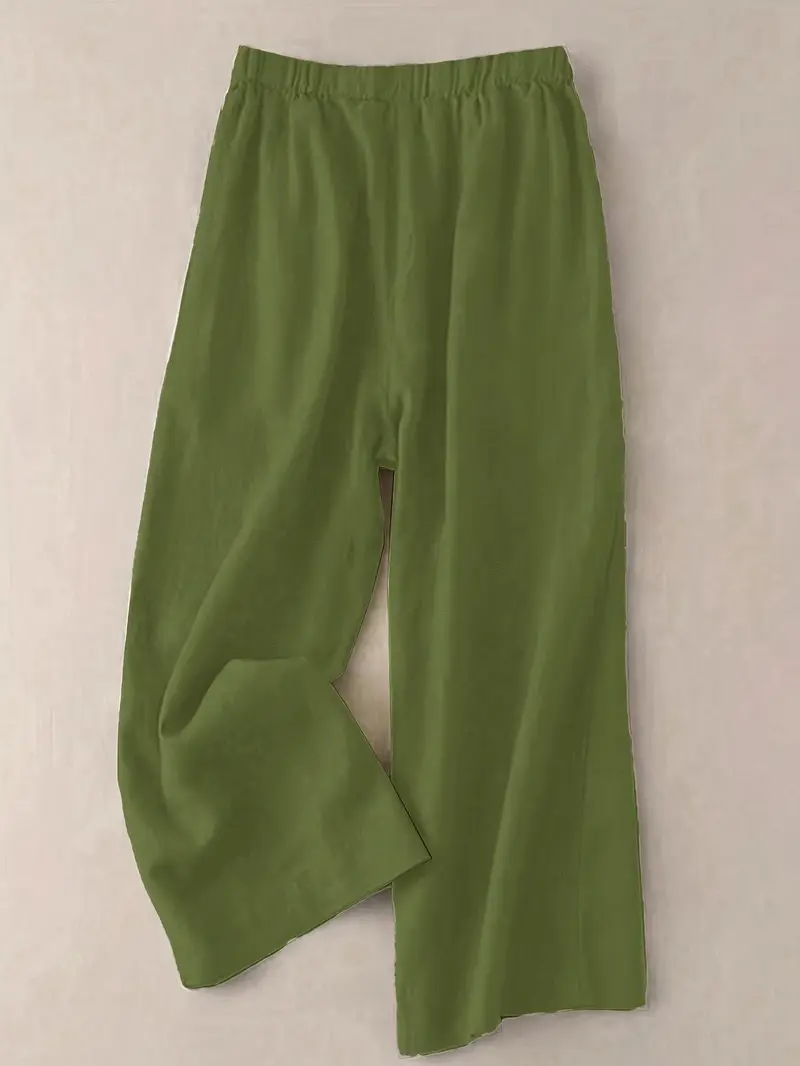 Green Wide-Leg Trousers