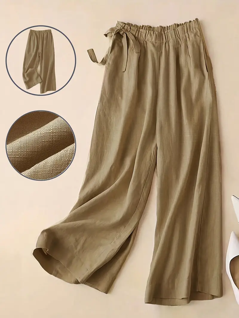 Green Wide-Leg Trousers