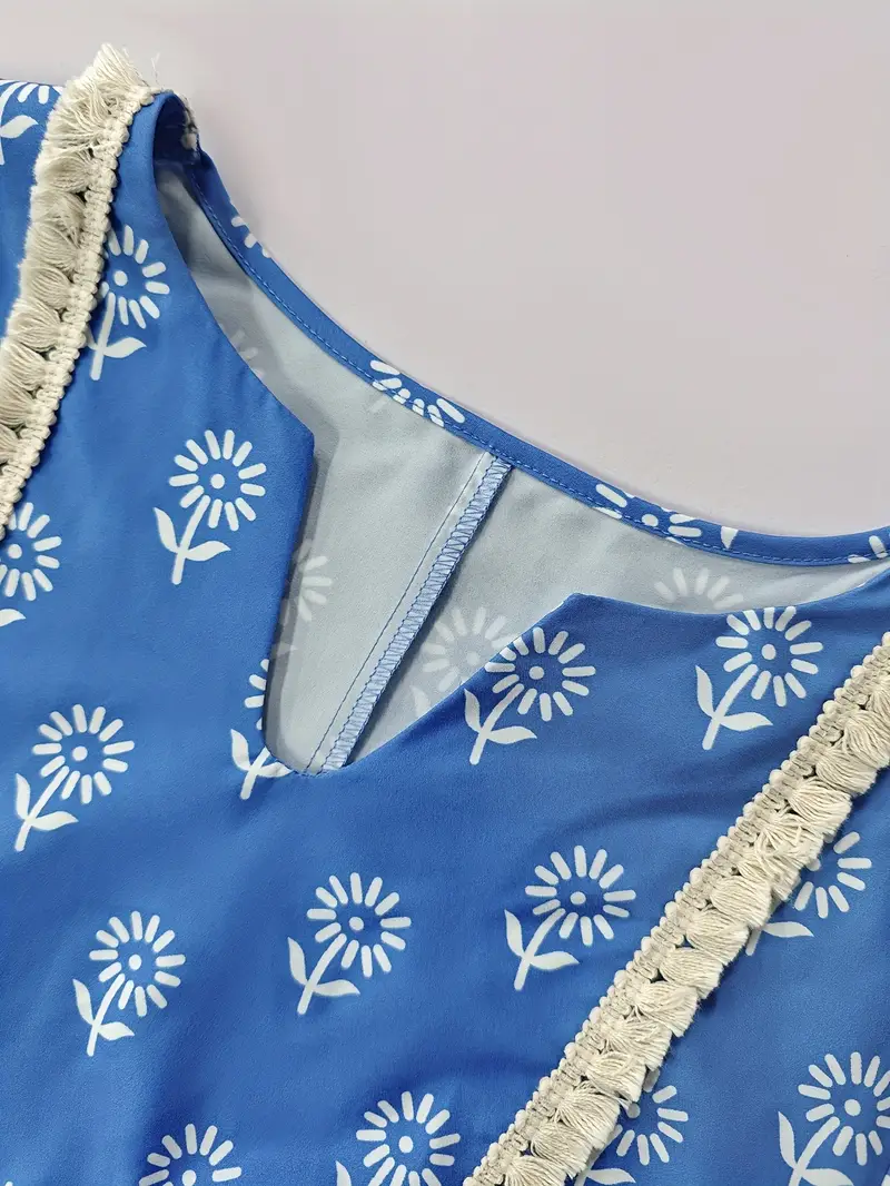 Eshmal Blue print frock set