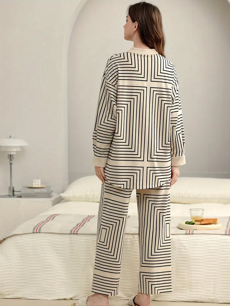 Women skin Striped Pajama Set