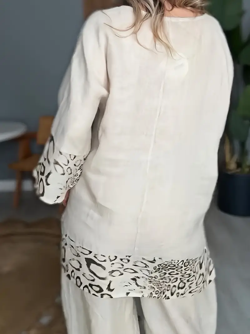 Eshmal Beige Animal Print Set