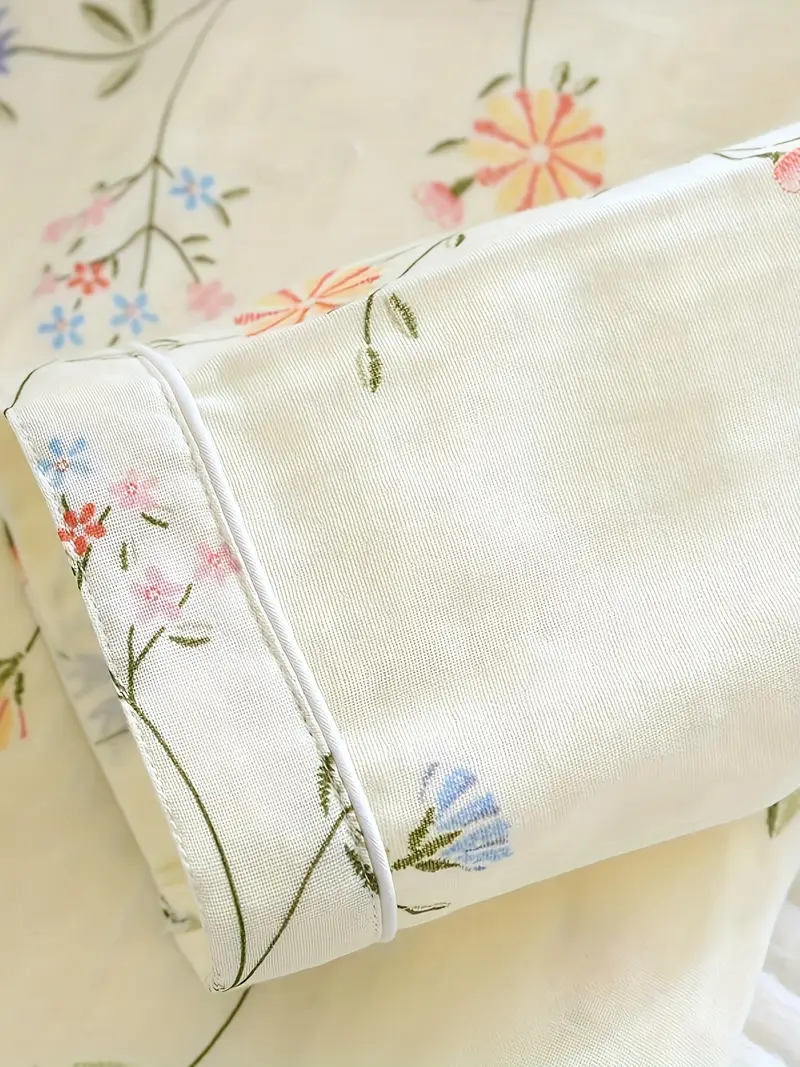 Floral Cream Pajama Set