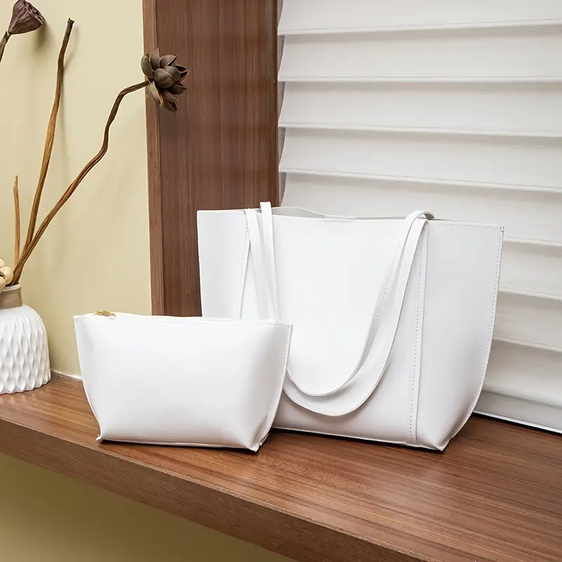 Leather Handbag 2 PC SET