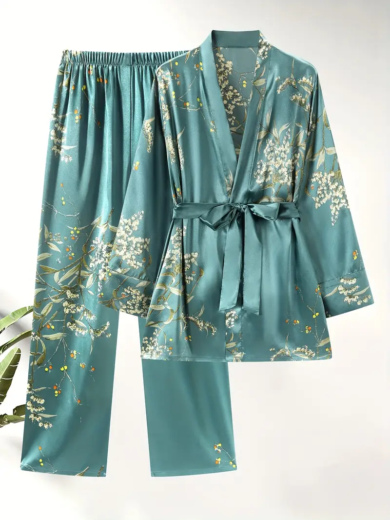 Silk Floral Night wear