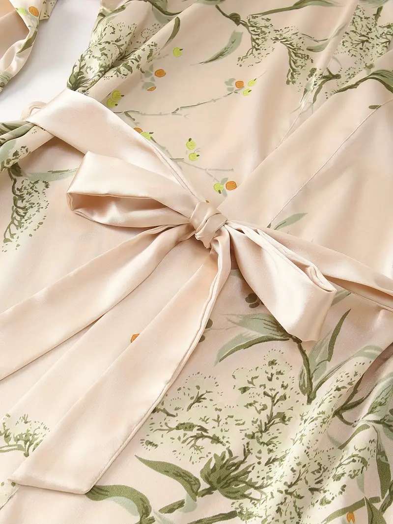 Floral Beige Pajama Set