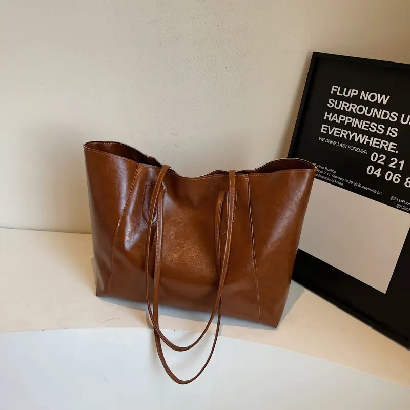 Brown Leather Tote Bag