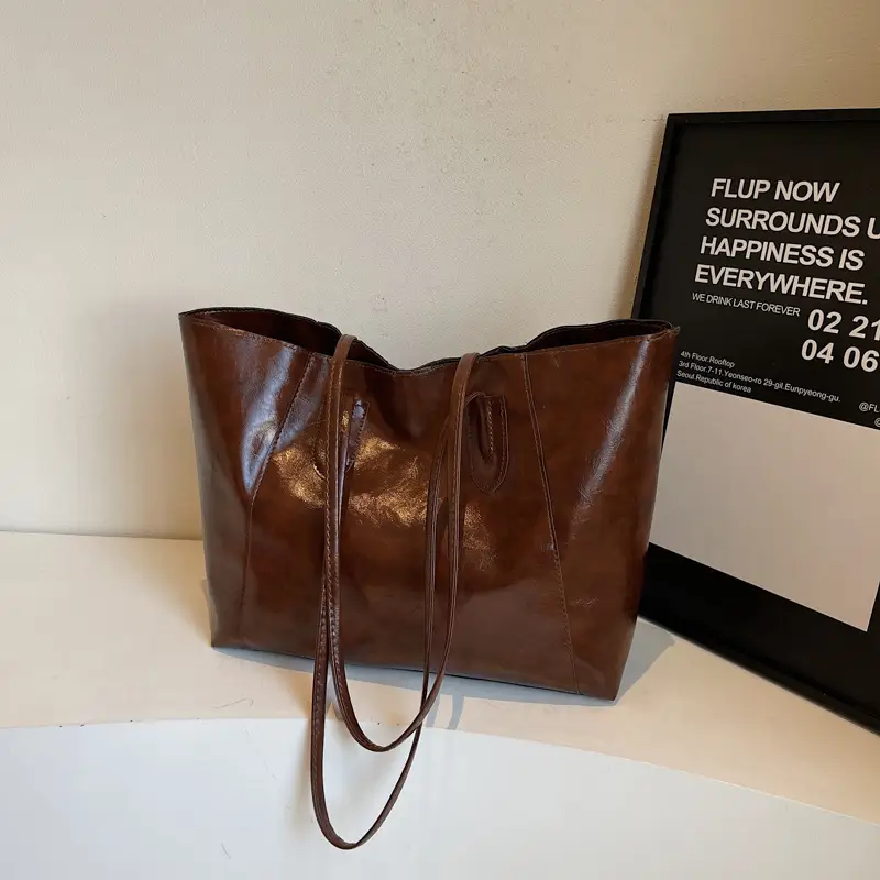 Brown Leather Tote Bag