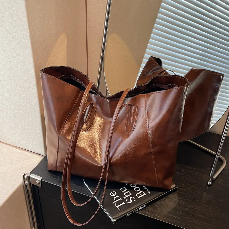 Brown Leather Tote Bag