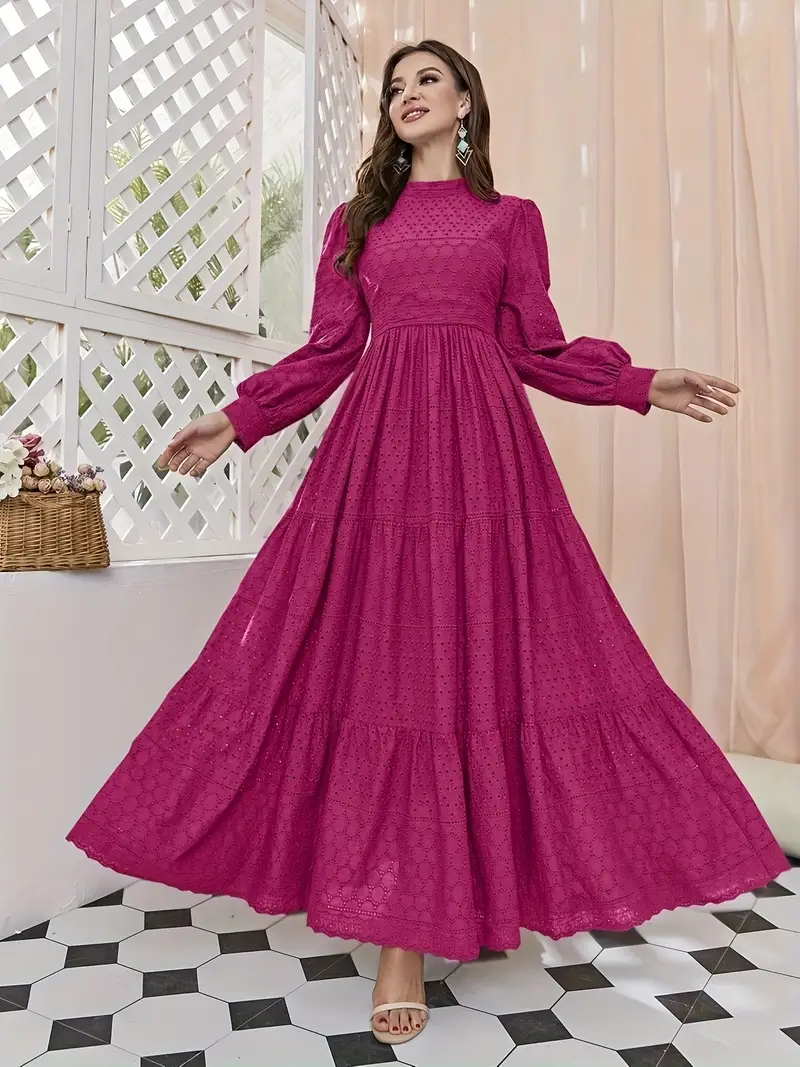 brilliant pink long frock