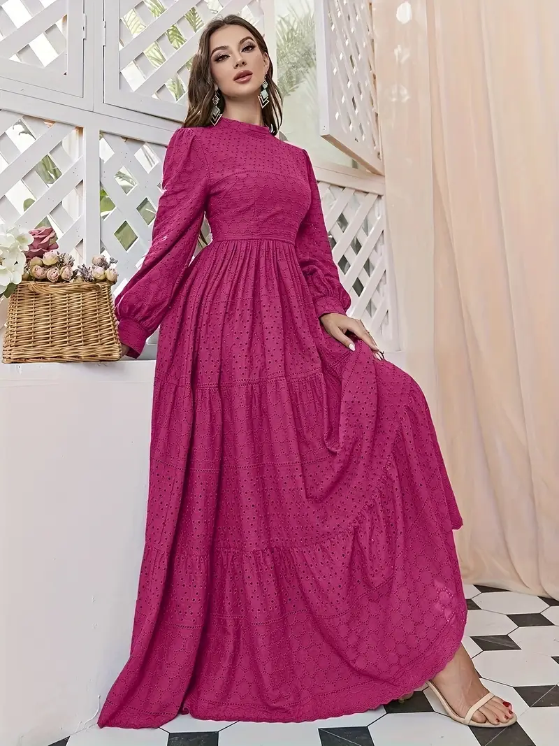 brilliant pink long frock