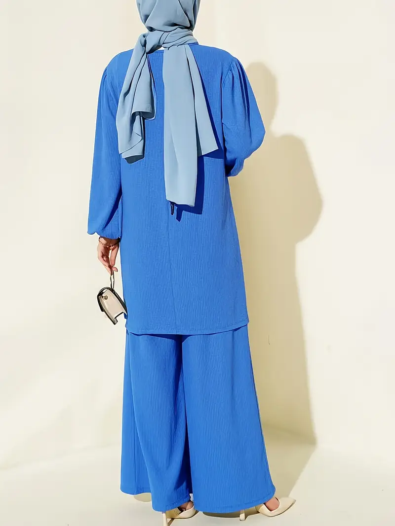 SKY-Blue Two-Piece Modest Outfit