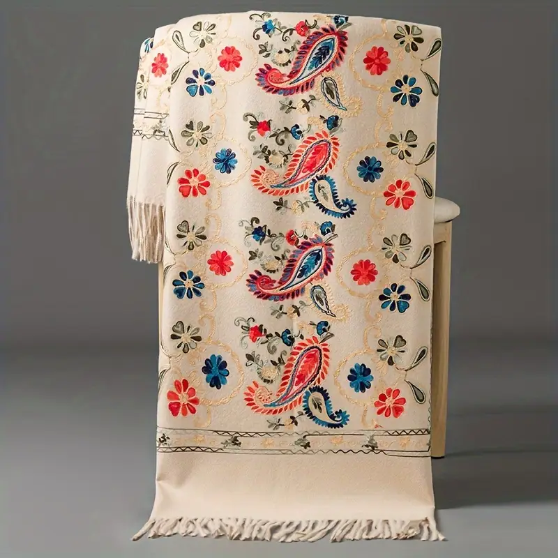 REIHAN Handwoven Embroidered Shawl