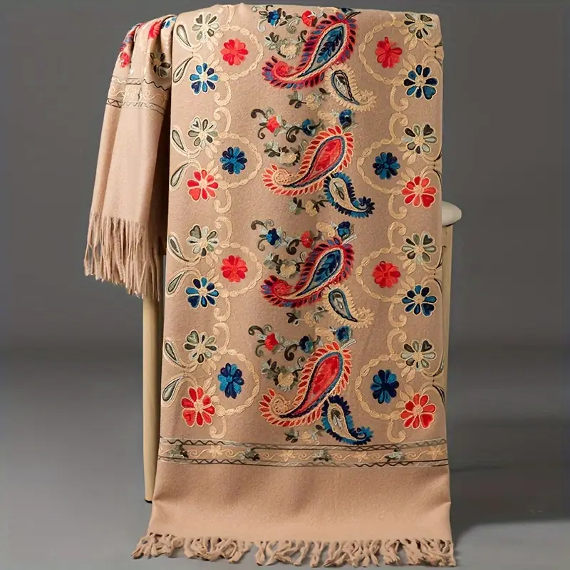 REIHAN Handwoven Embroidered Shawl