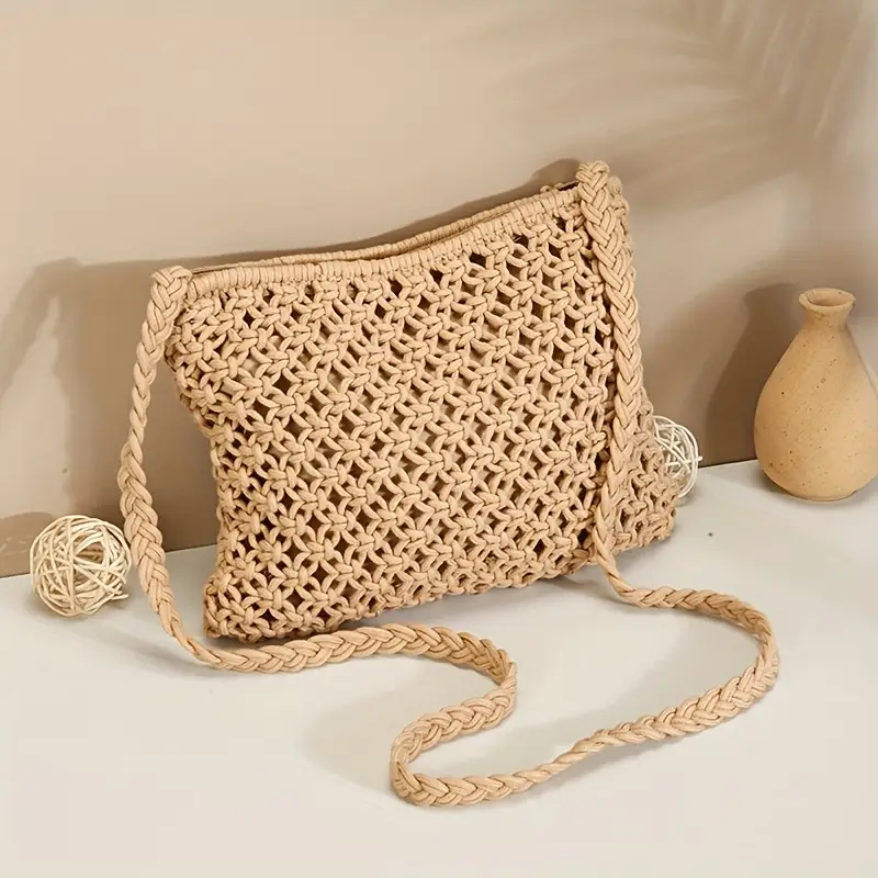 FASH HACK Handmade Macrame Crossbody Bag
