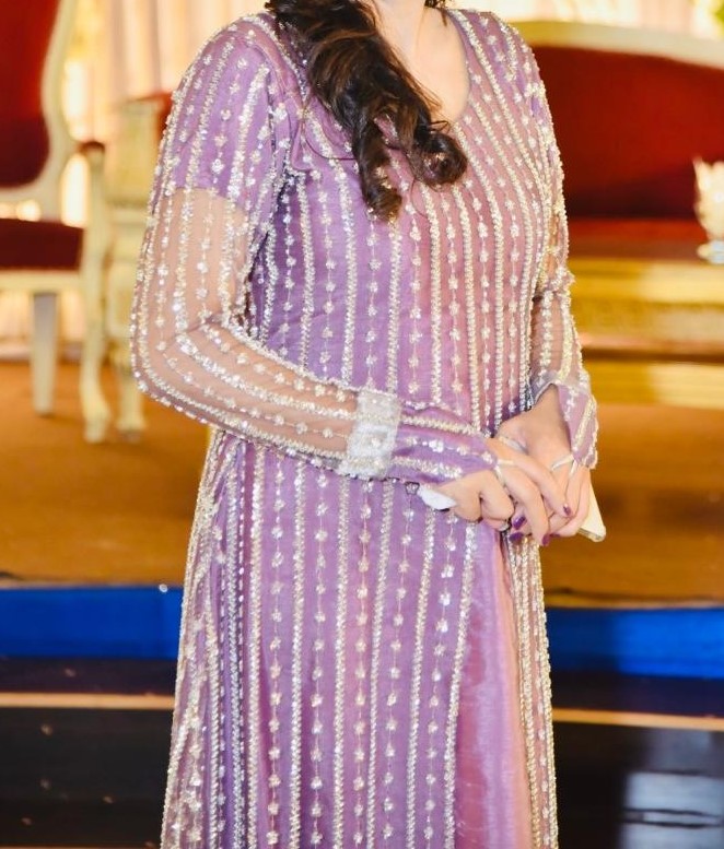 FARI purple long net maxi