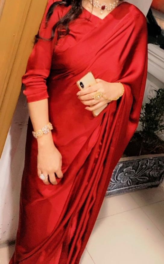 FARI elegant silk red saree