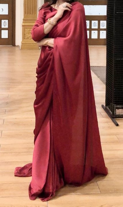 FARI elegant silk red saree
