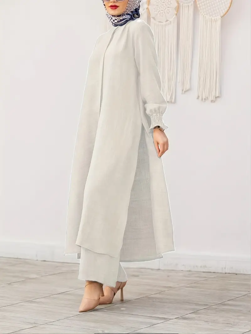 MEHRU Elegant White Dress