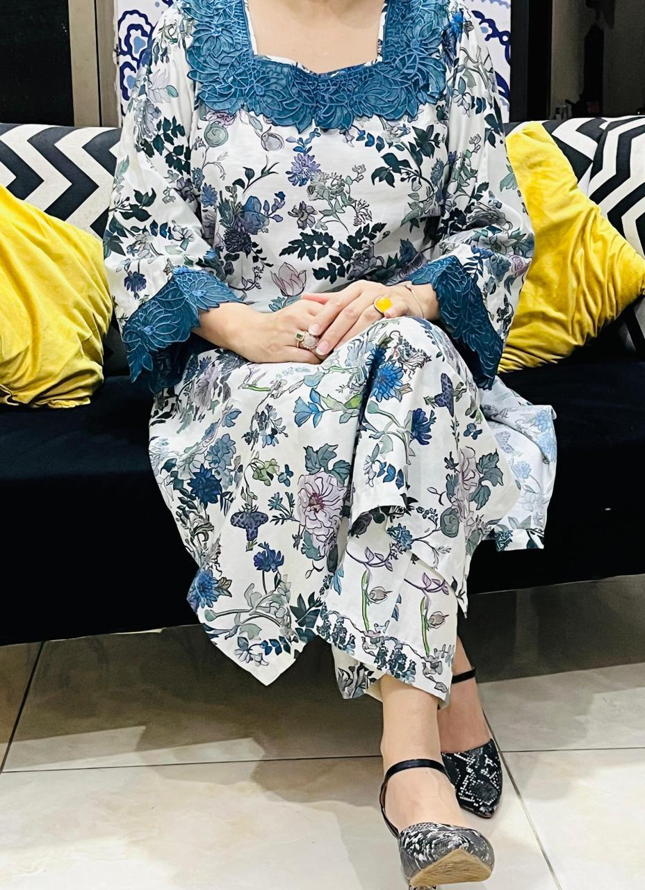 Visose printed trouser