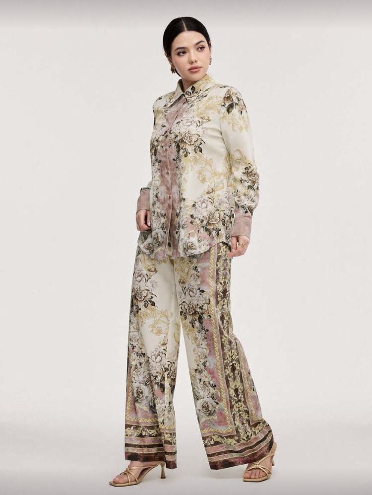 Floral Printed Pajama Set