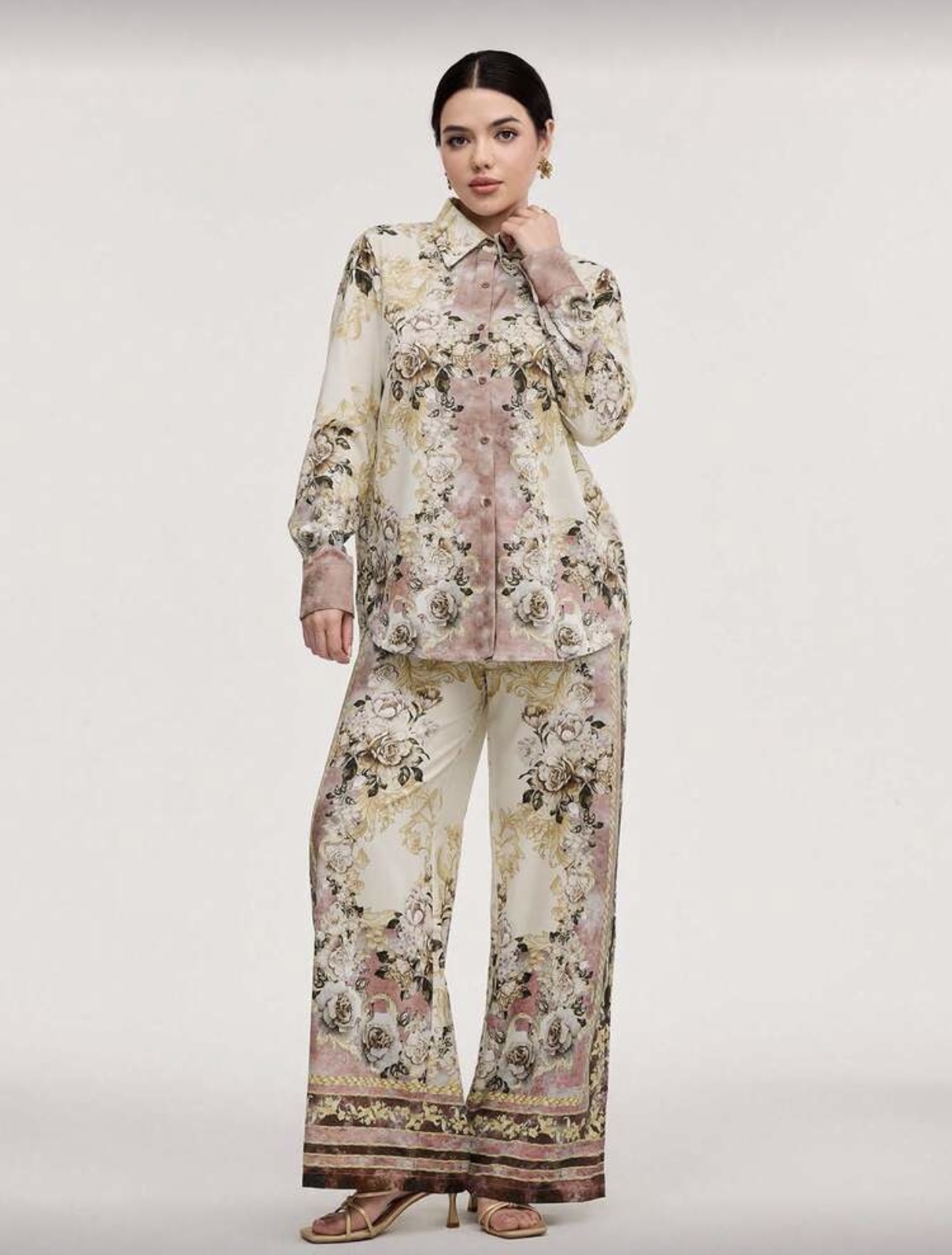 Floral Printed Pajama Set