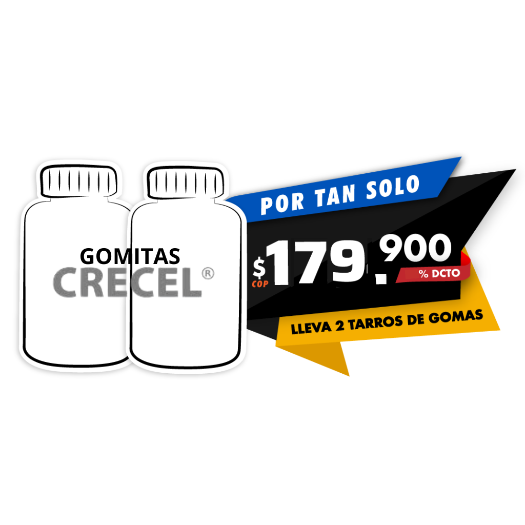 Gomas Crecel Combo 2x Tarros 