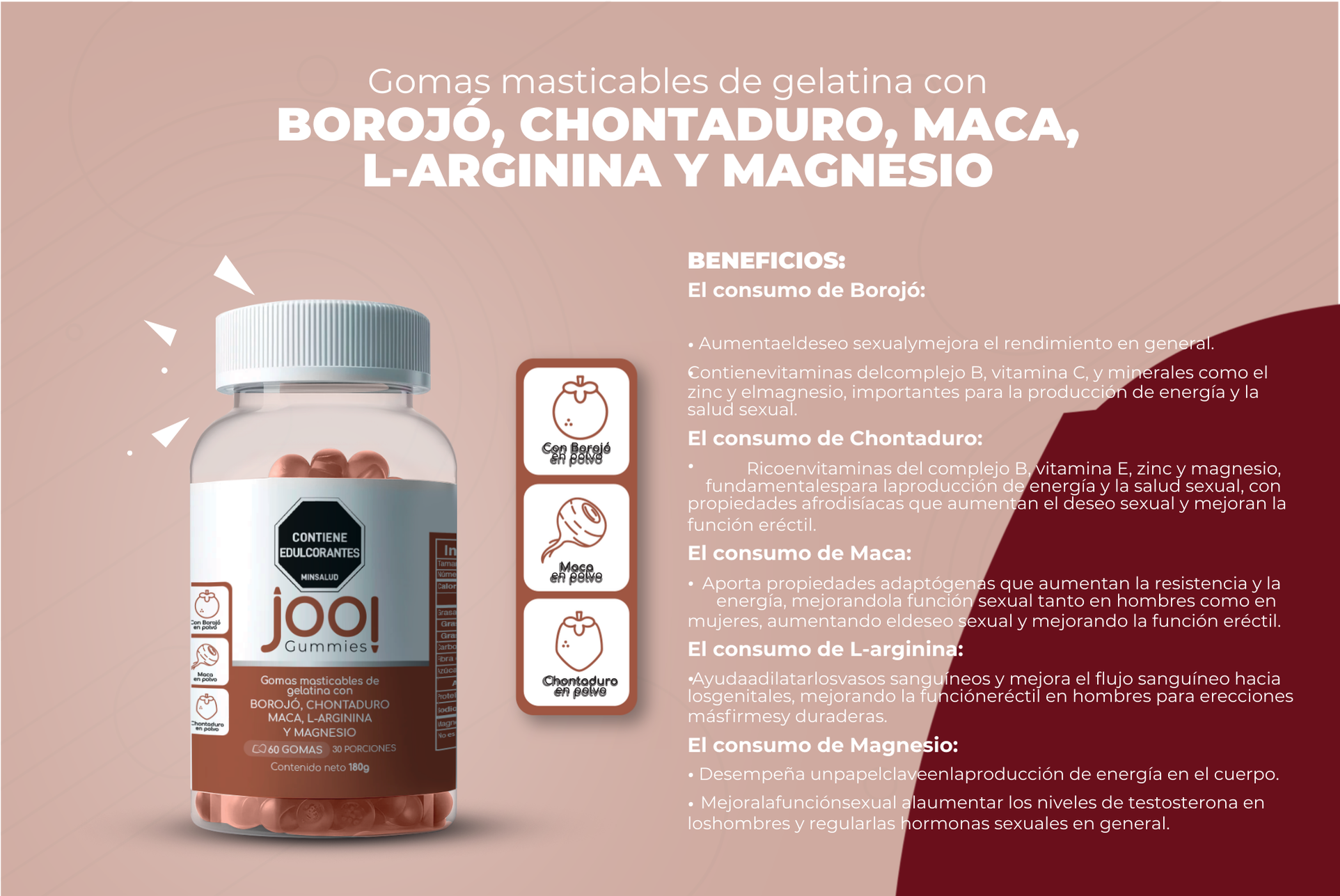 Jooi Gummies Energía, Fuerza y Vitalidad Natural