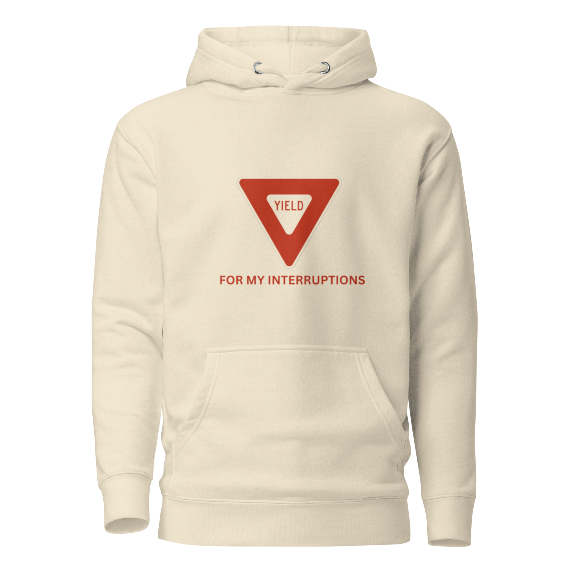 Hoodie with Yield Sign Print