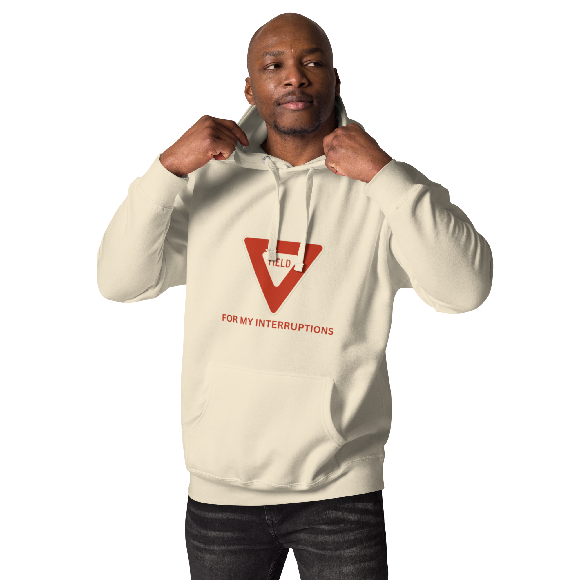 Hoodie with Yield Sign Print