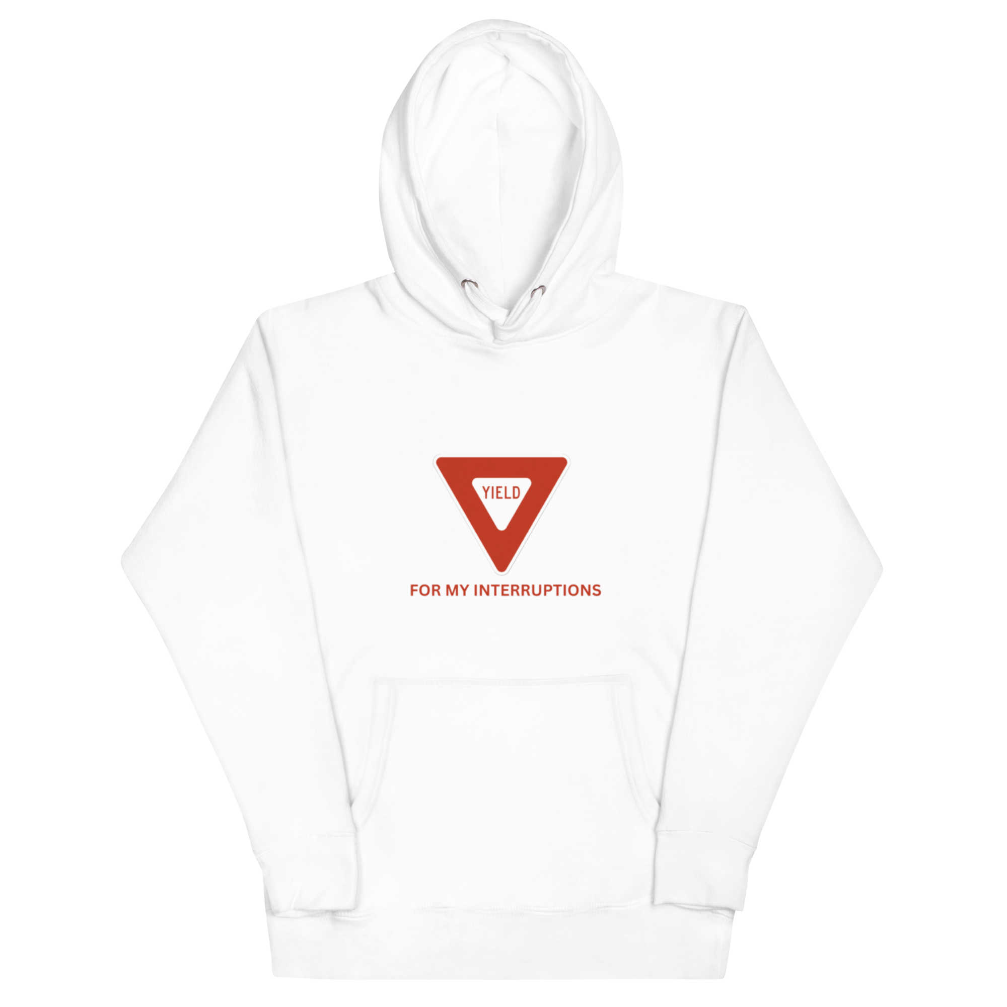 Hoodie with Yield Sign Print
