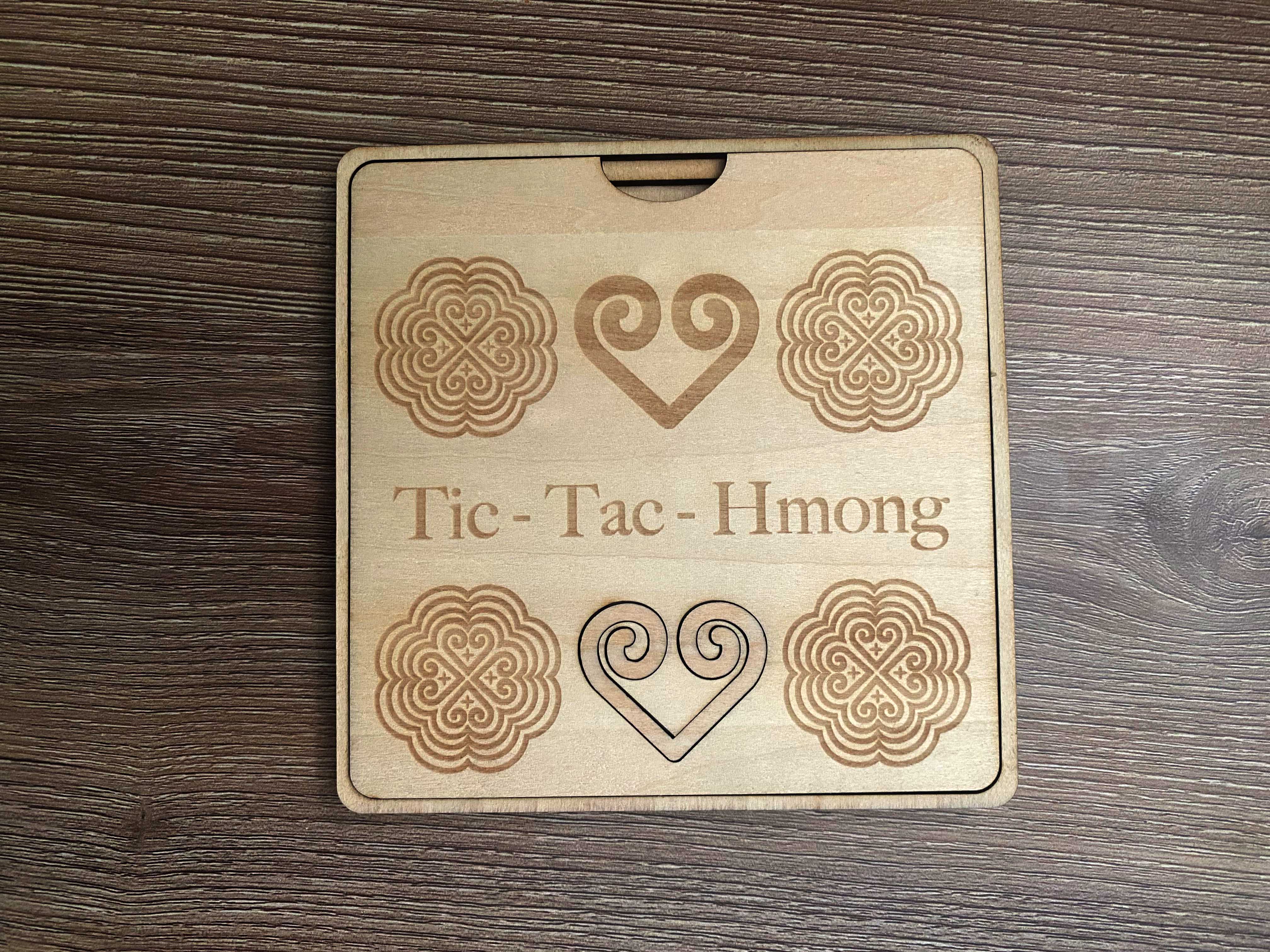 Tic-Tac-Hmong Board Game w/ Box Lid