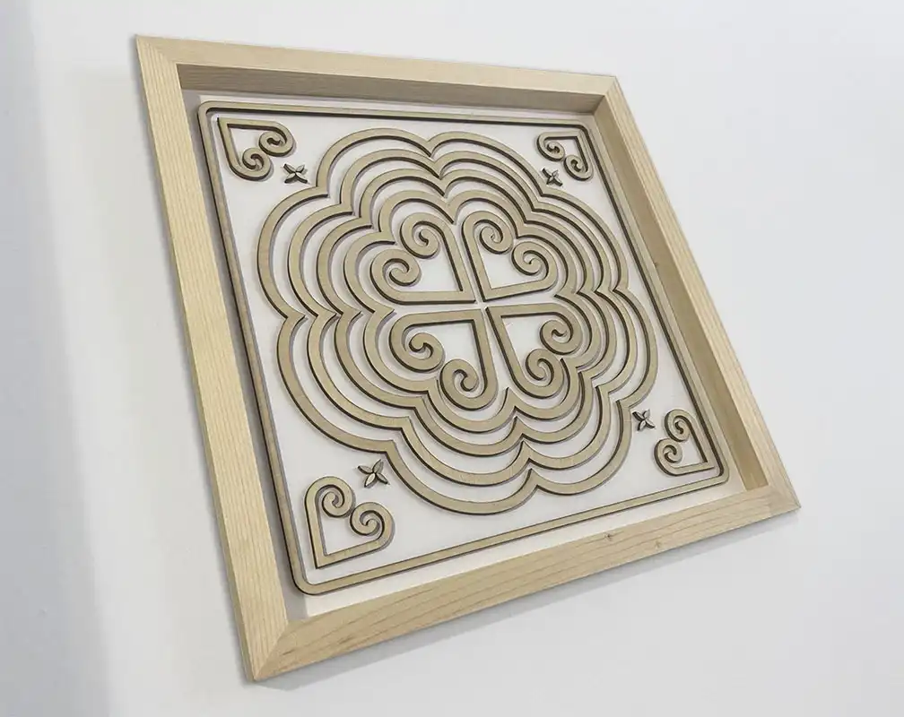 Framed Decorative Wooden Wall Motif