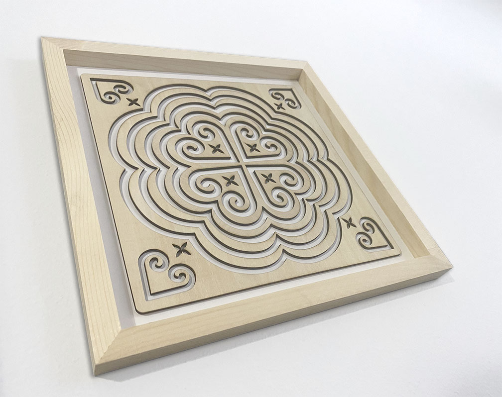 Framed Decorative Wooden Wall Motif