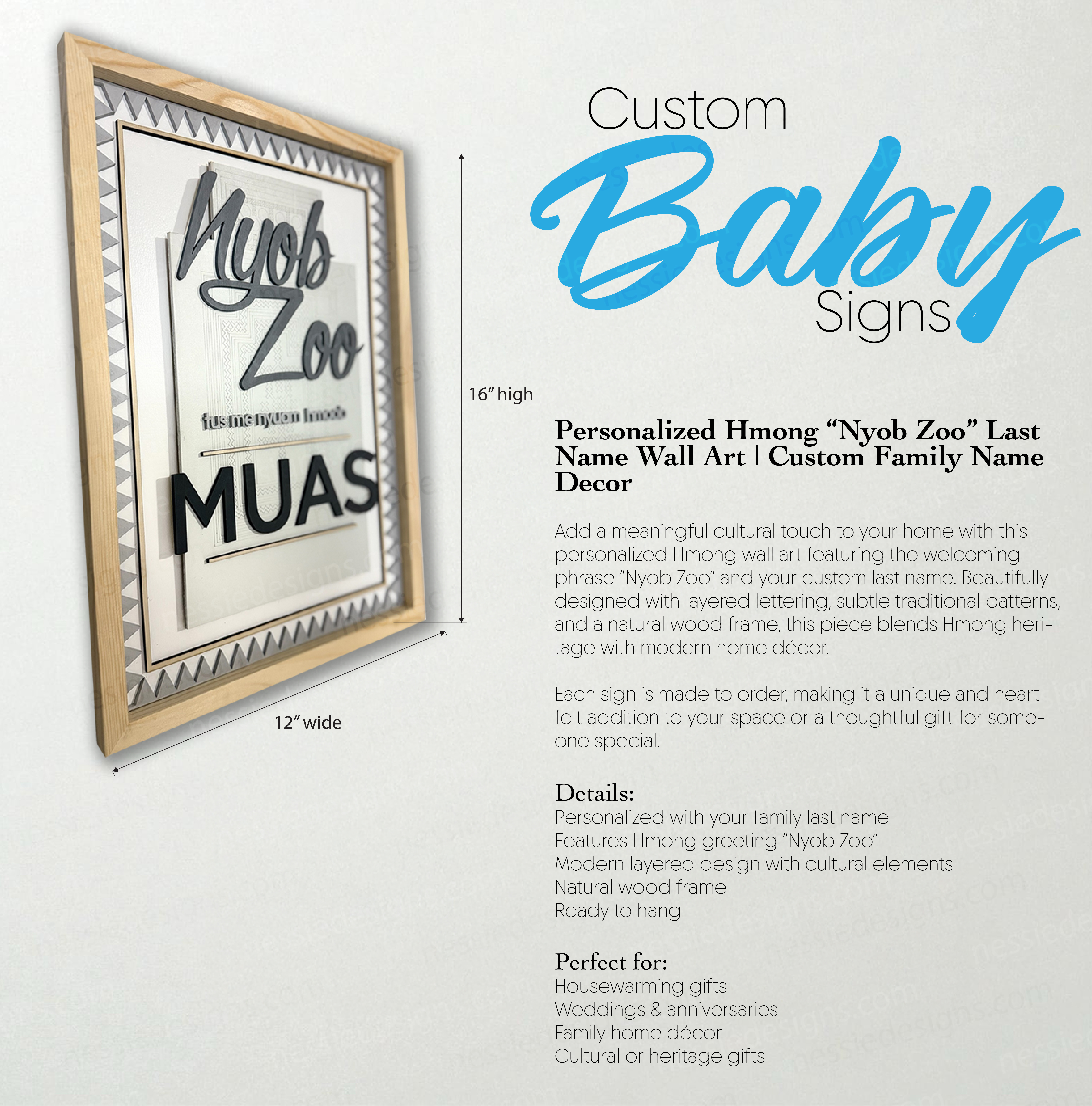 Framed Child Sling Nyob Zoo Wall Art