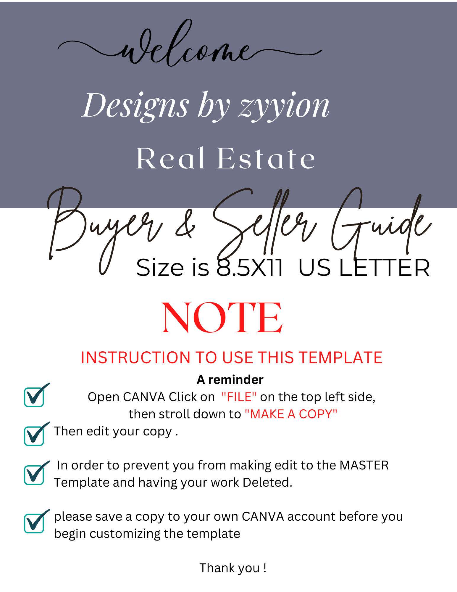 Real Estate Buyer & Seller Guide Template