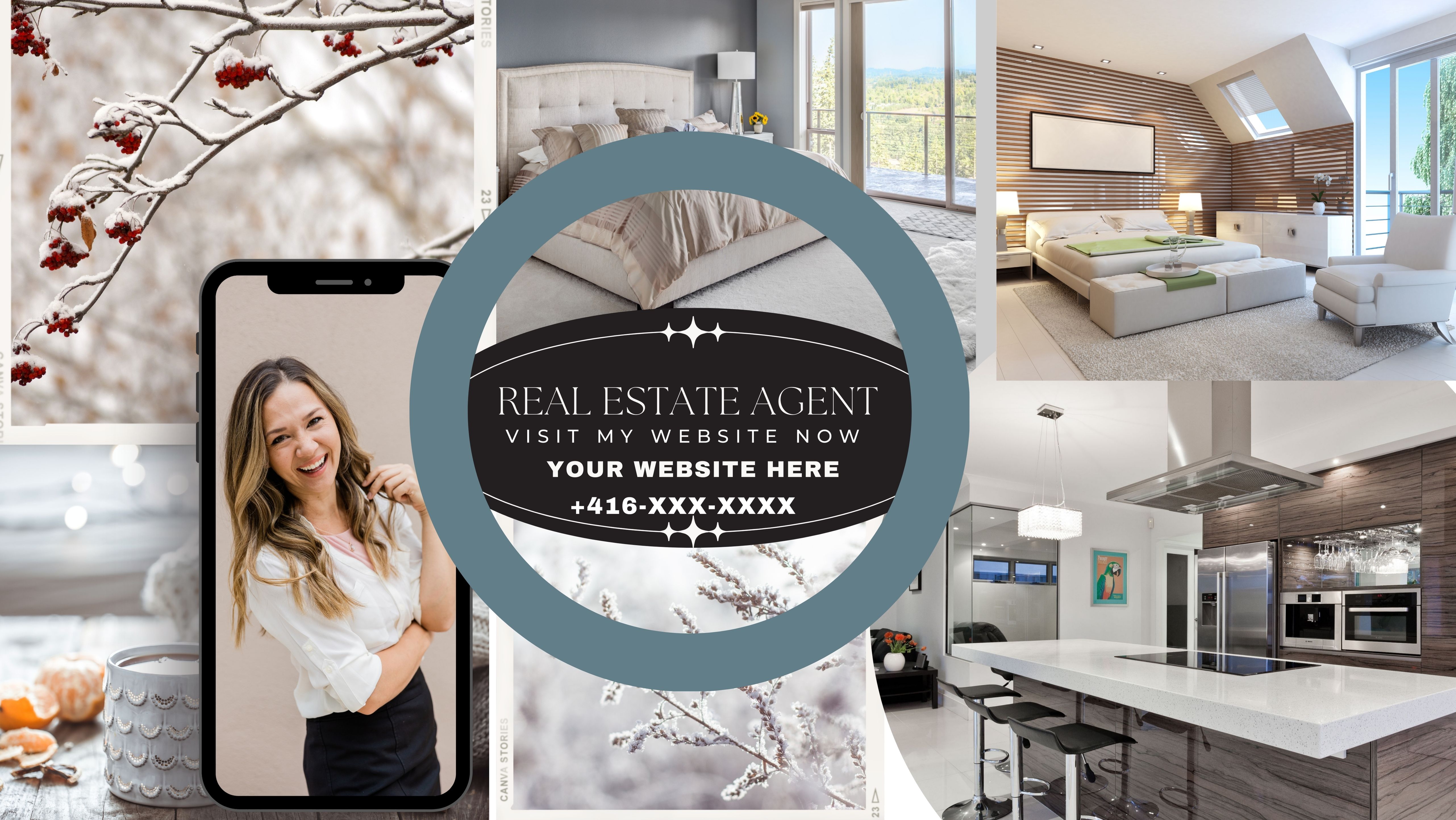 4  REAl Estate  Facebook Cover Templates Winter Theme