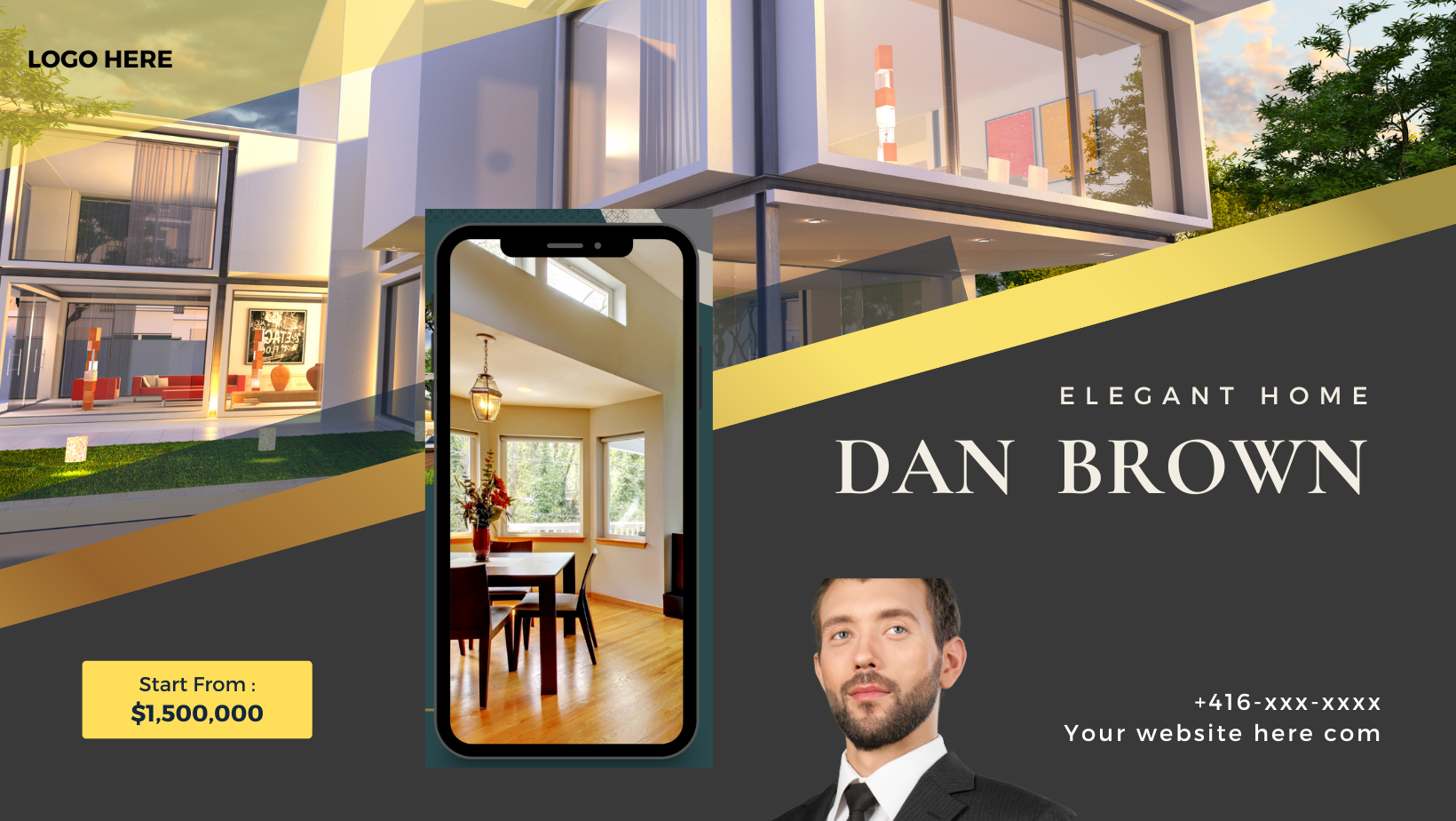 FACEBOOK COVER BANNER 6x4 Vol.10 BEST FOR A MALE REALTOR