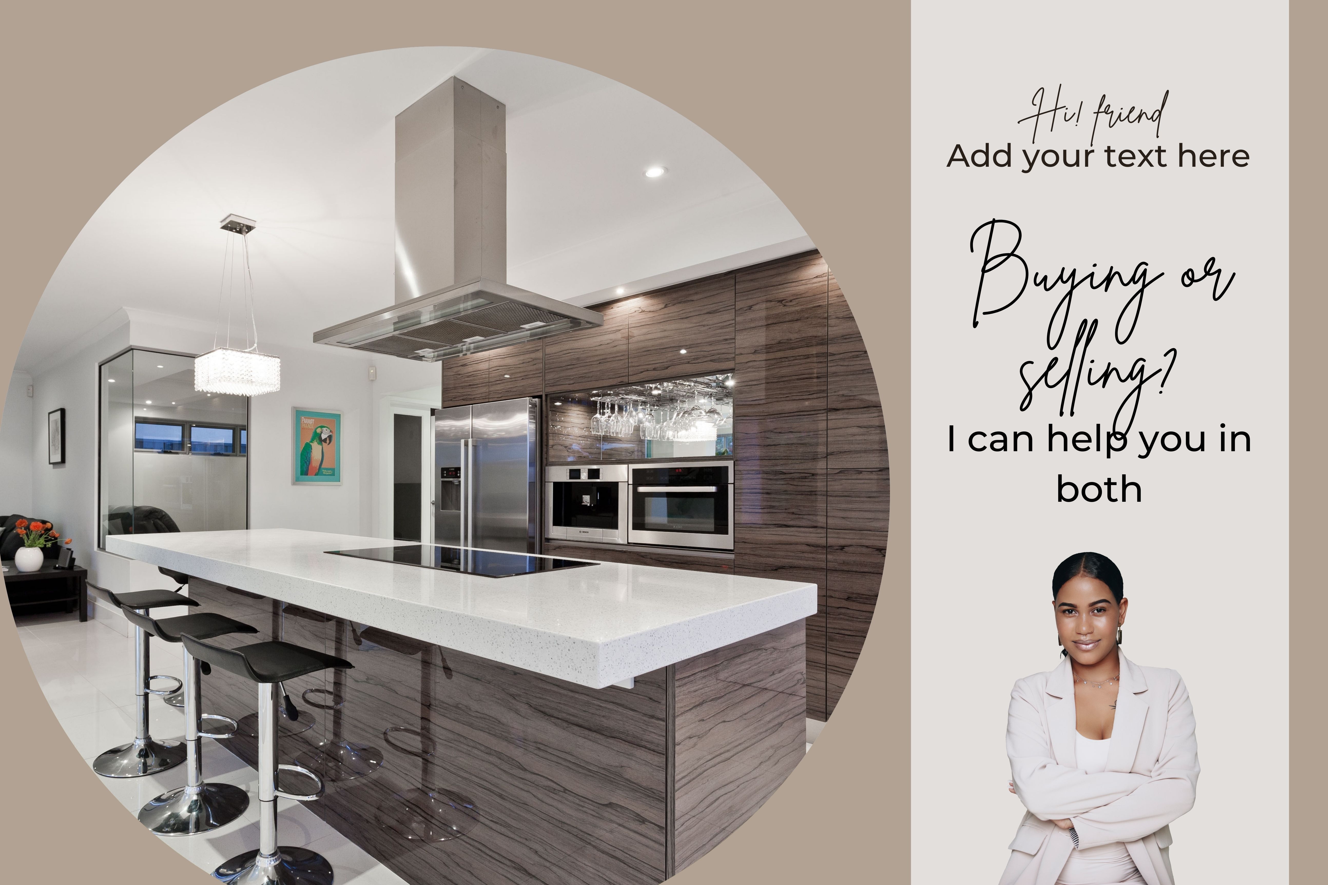 4 Real Estate   Post Card - Front + Back 6x4