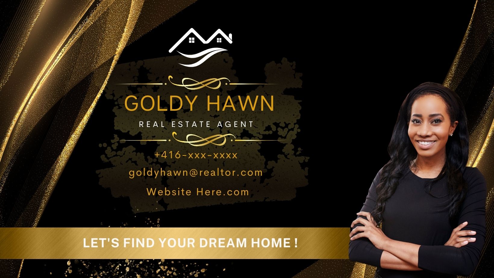 Real Estate Agent Business Card Template 6x4 