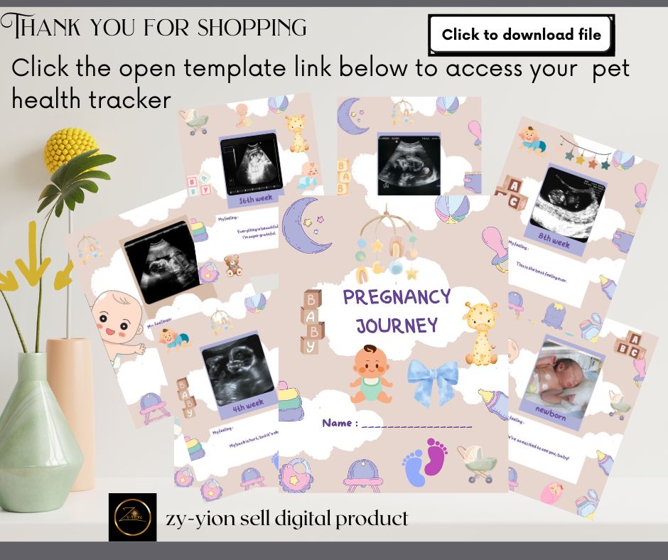 Pregnancy Journal for first time moms - week by week pregnancy