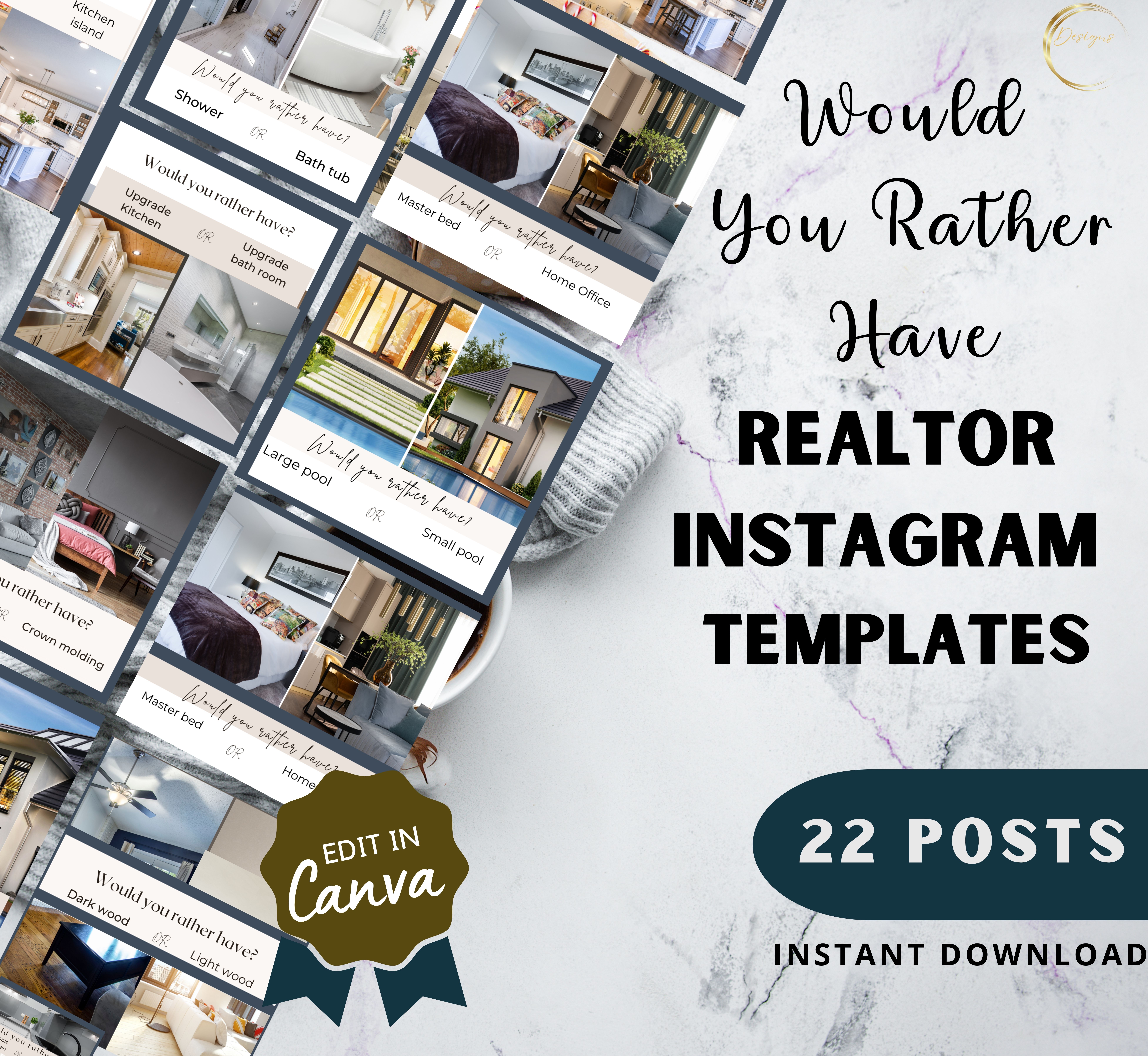 WOULD YOU RATHER REAL ESTATE INSTAGRAM POST TEMPLATES