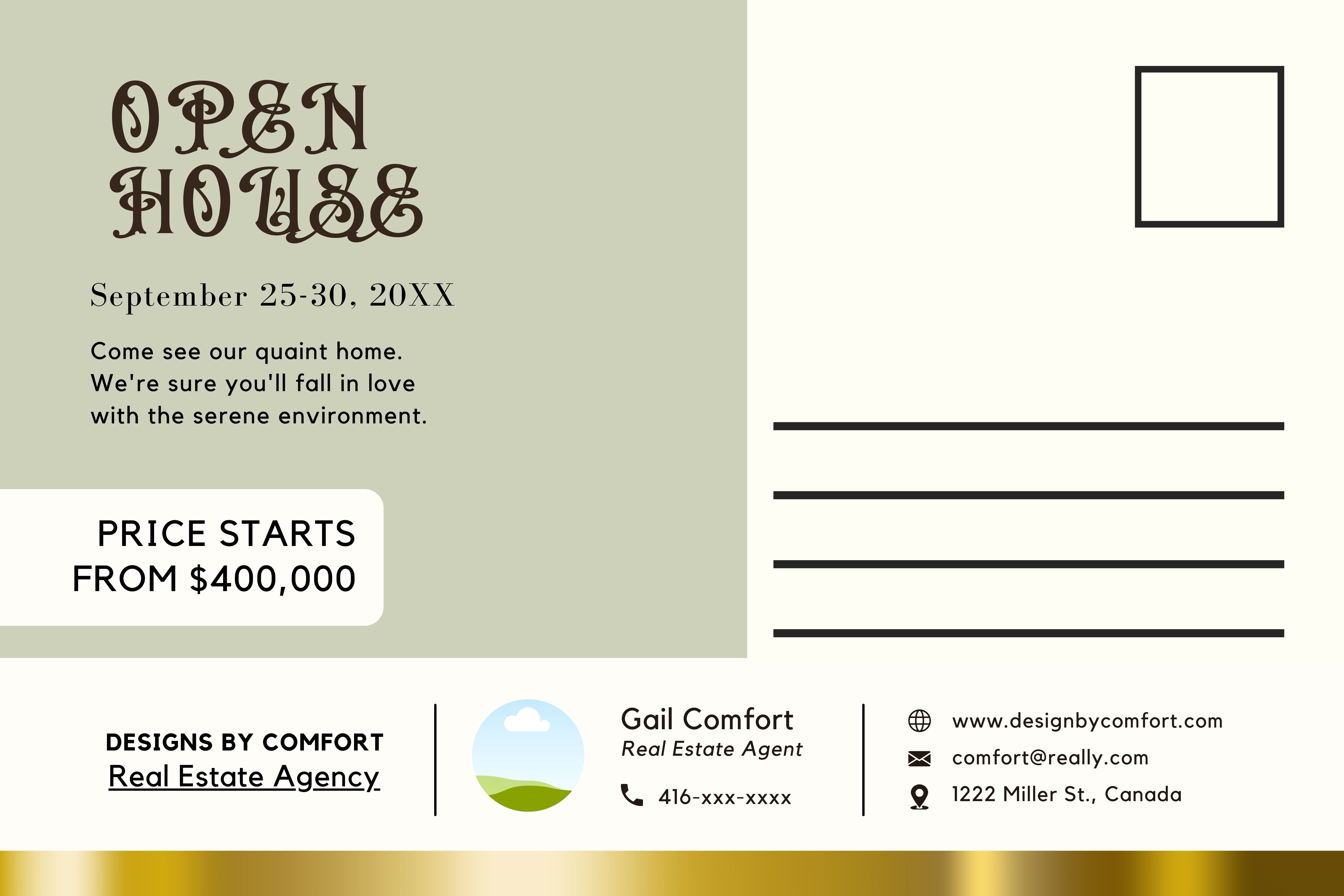 Real Estate Poat Card 6x4 VOL.1