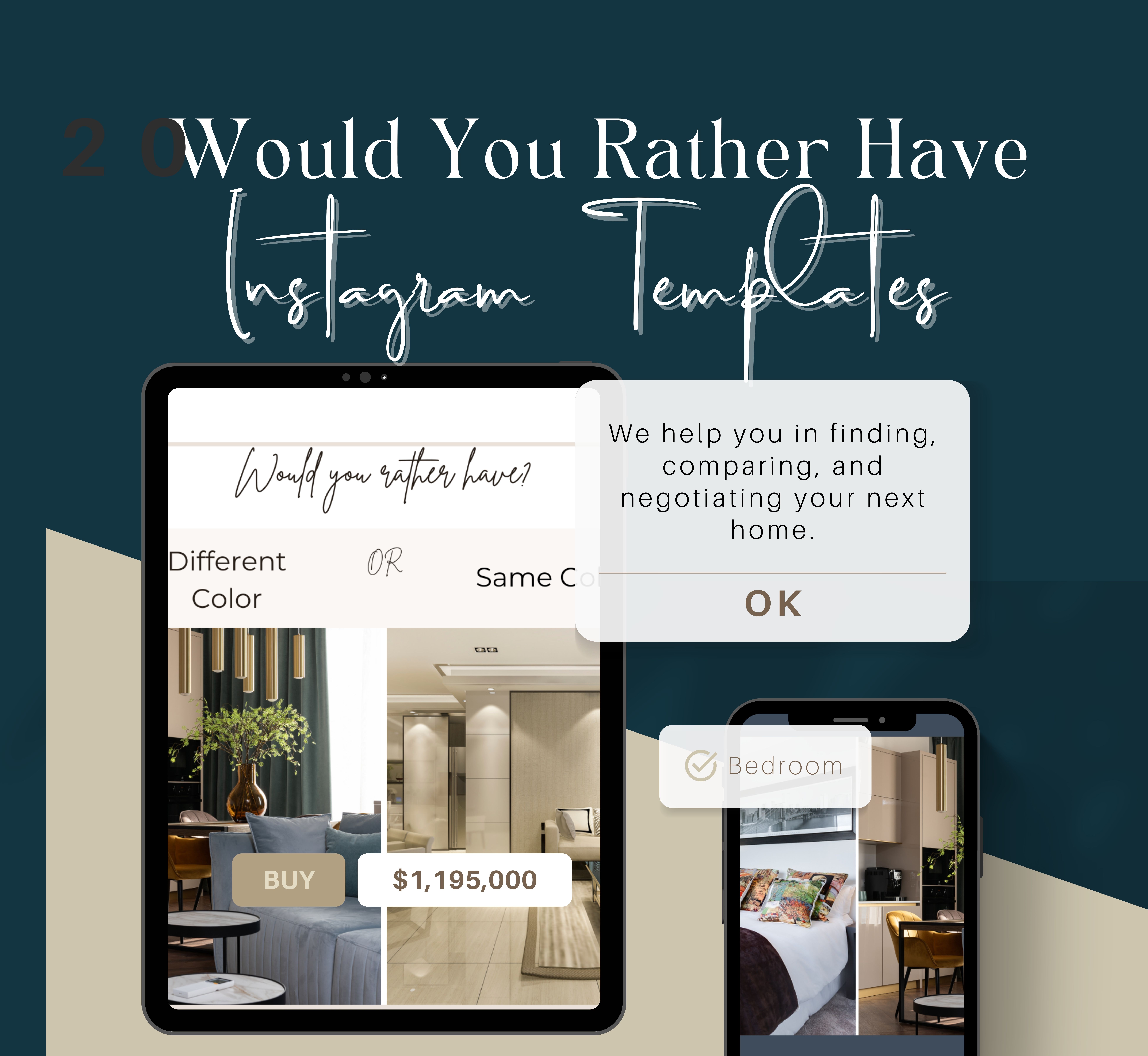 WOULD YOU RATHER REAL ESTATE INSTAGRAM POST TEMPLATES