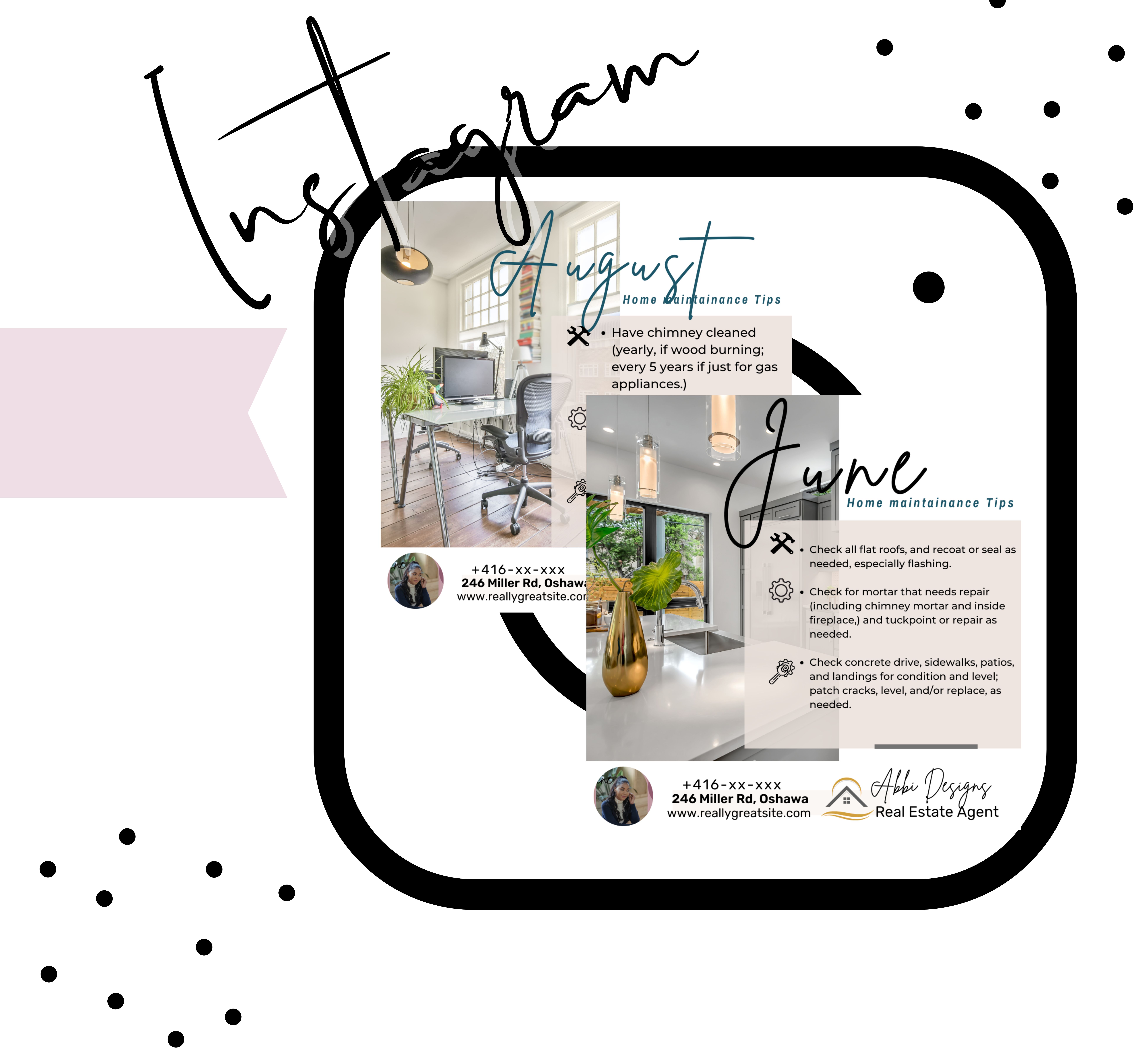 REAL ESTATE  12 Monthly Maintenance Tips Templates